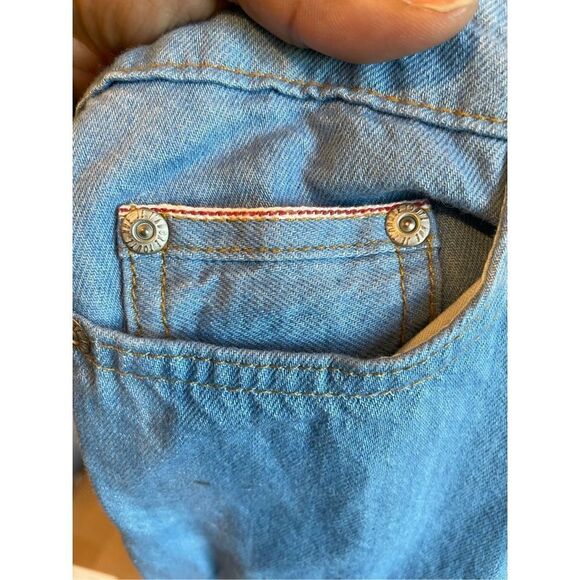 Naked & Famous Denim Womens 25 High Rise Skinny Light Blue Japan Selvedge Jeans - Picture 7 of 8